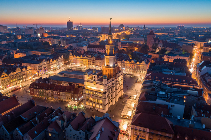 Widok miasta Poznan